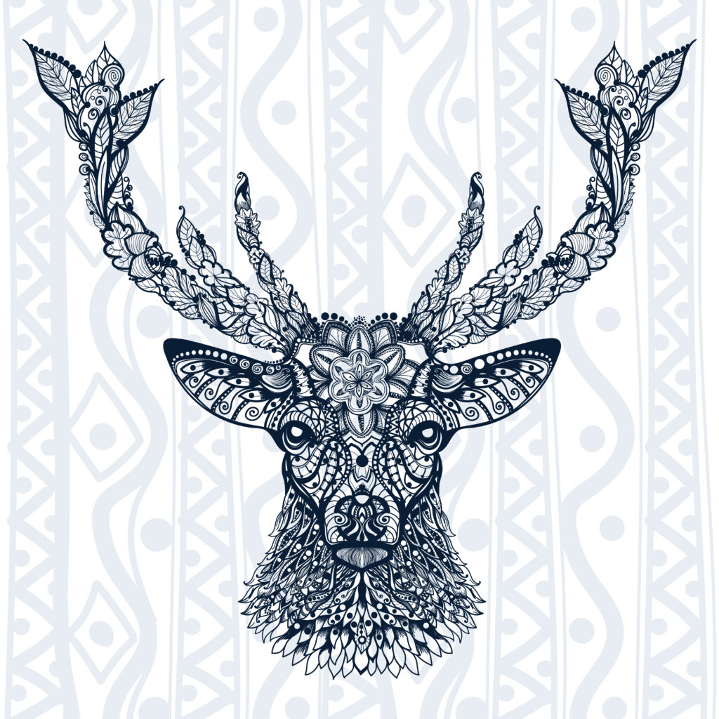 Flowered Deer Pattern​