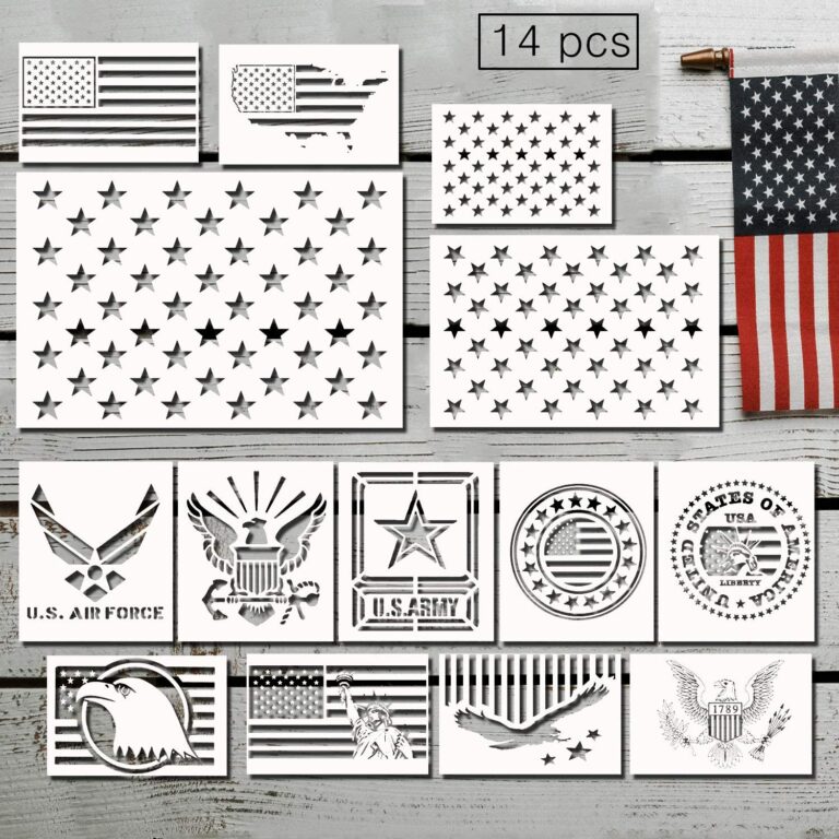 American Flag Stencil – 14 Pieces
