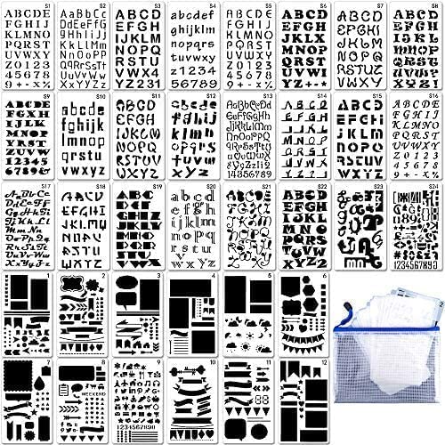 Letter and Number Stencils – 36 Pieces